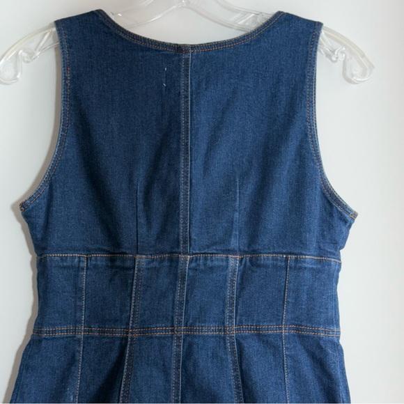 Alice McCall Revolve On and Off Jean Denim Mini Dress US 6 Stretch Square Neck - Picture 9 of 16